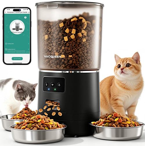 Comedero Automático para 3 Gatos (6L / 25 Tazas)