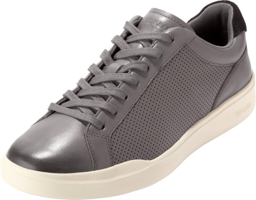 Cole Haan Men's Grand Crosscourt Modern Perf LTT Sneakers, Quiet Shade/Black/Ivory, 8.5-M US