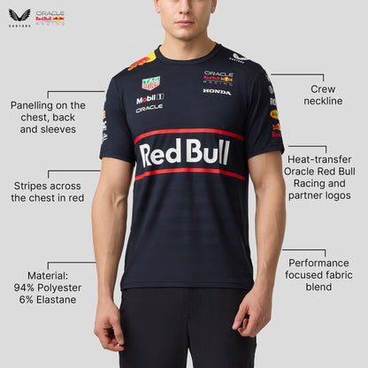 Castore Camiseta para Hombre Red Bull Racing F1 Team (Night Sky Blue)