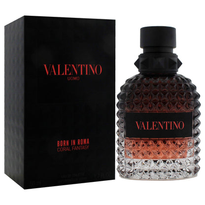 Valentino Paquete Uomo Born In Roma Coral Fantasy para Hombre (1.7 oz y 3.4 oz / EDT Spray)
