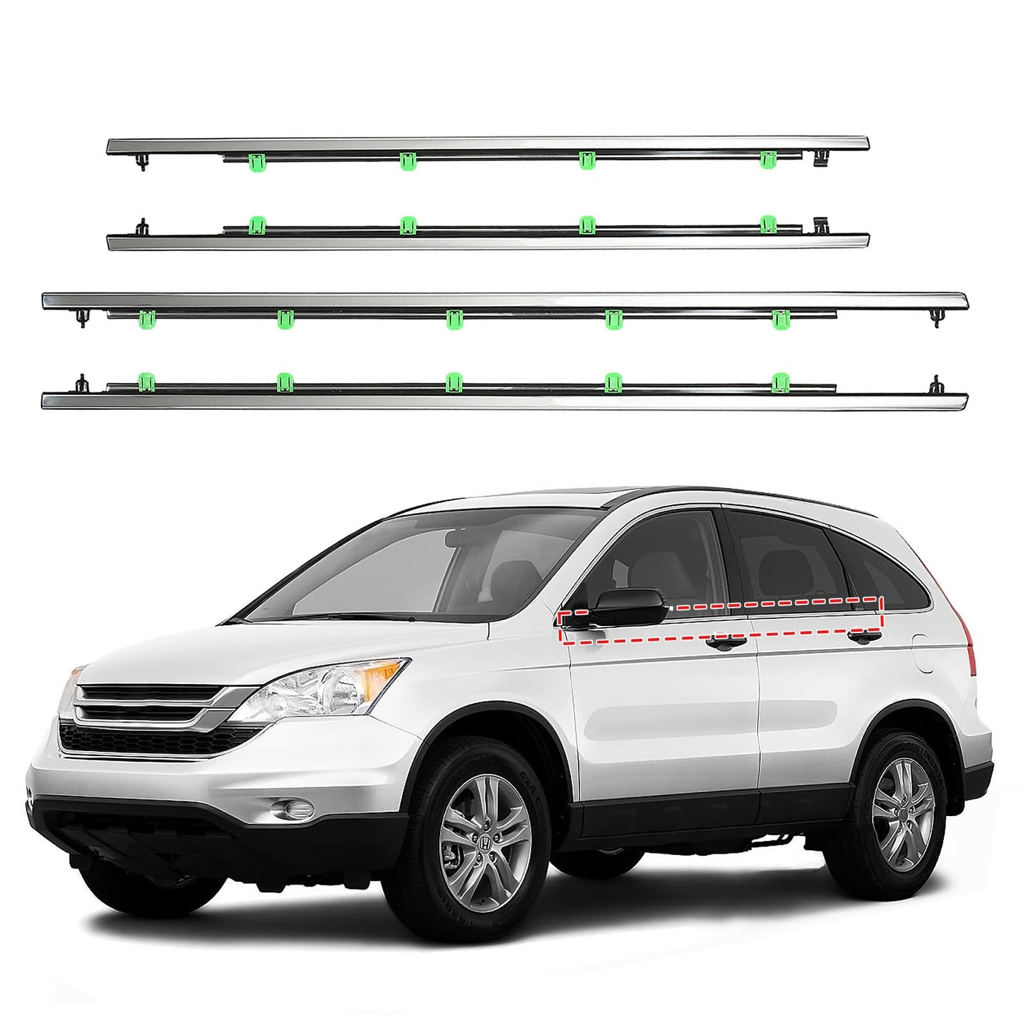 ItranMc Borde de Moldura de Ventana para Honda CR-V (2007-2011)