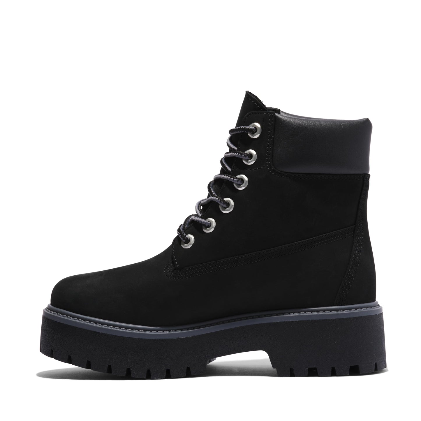 Timberland Women's Stone Street 6 Inch Lace Up Waterproof Boot, Jet Black-NEW 2024