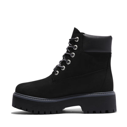 Timberland Women's Stone Street 6 Inch Lace Up Waterproof Boot, Jet Black-NEW 2024