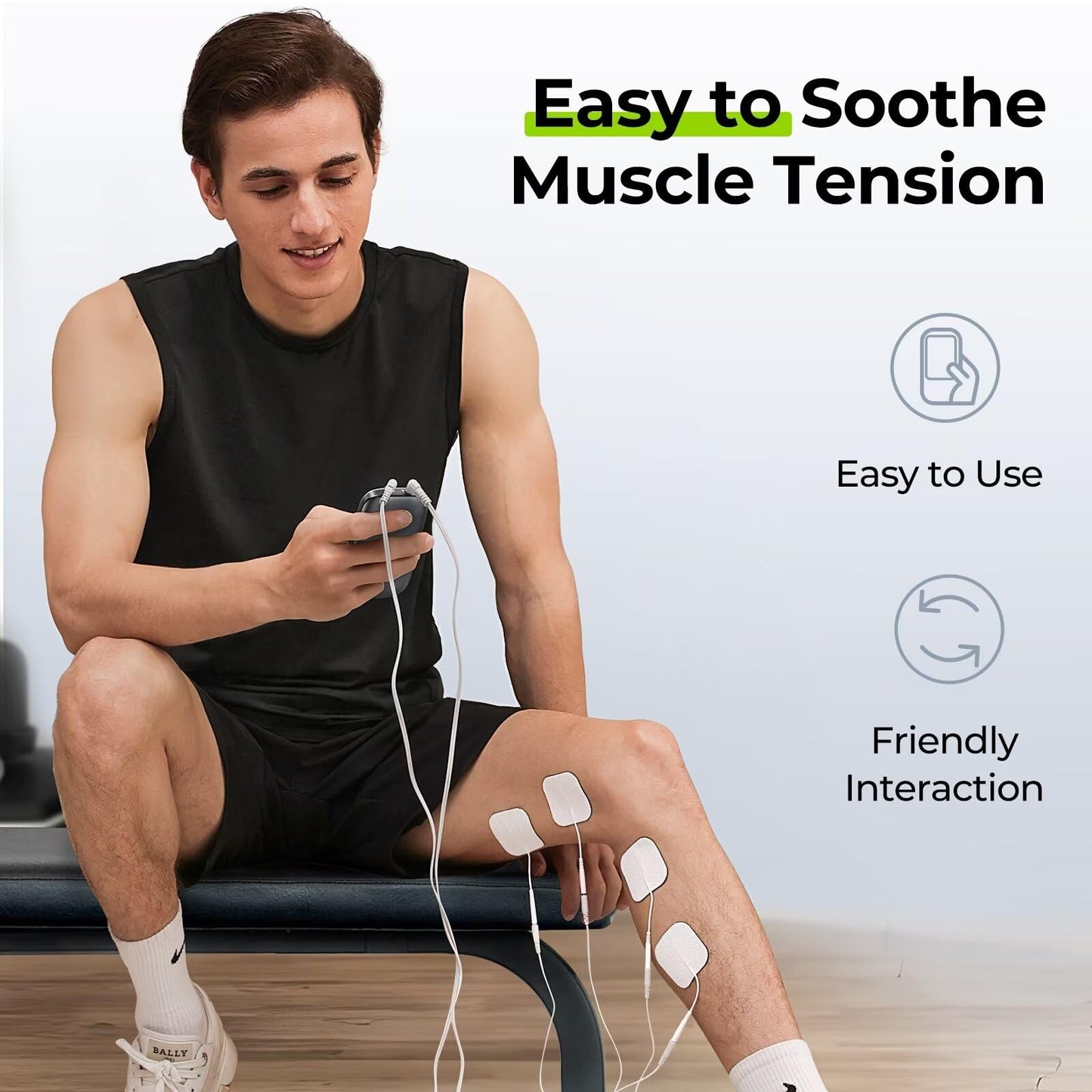 AUVON Unidad TENS y Electroestimulador Muscular 3 en 1