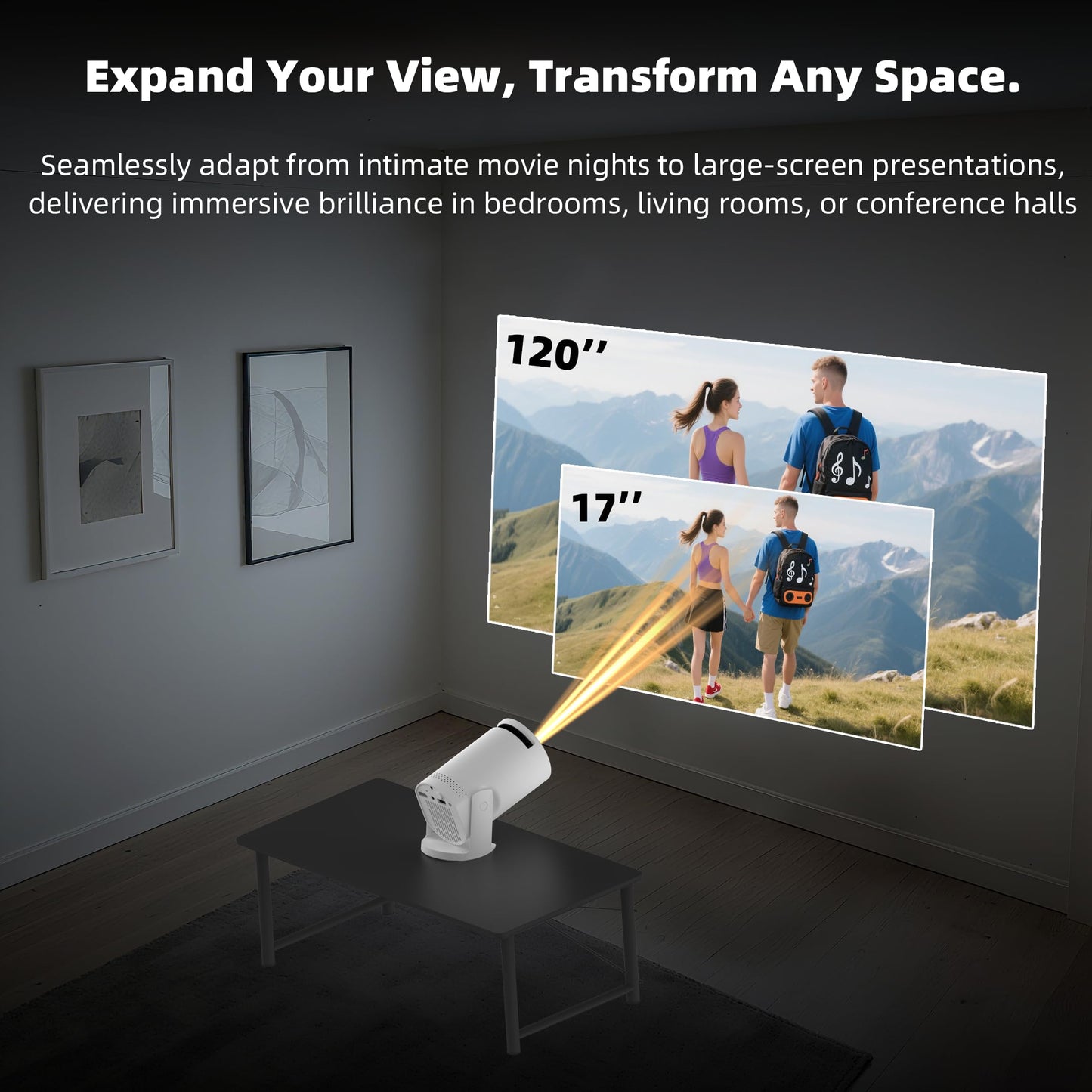 Mini Proyector de Video Inalámbrico Q5 mate (Resolución 1080P / Soporte 4K)