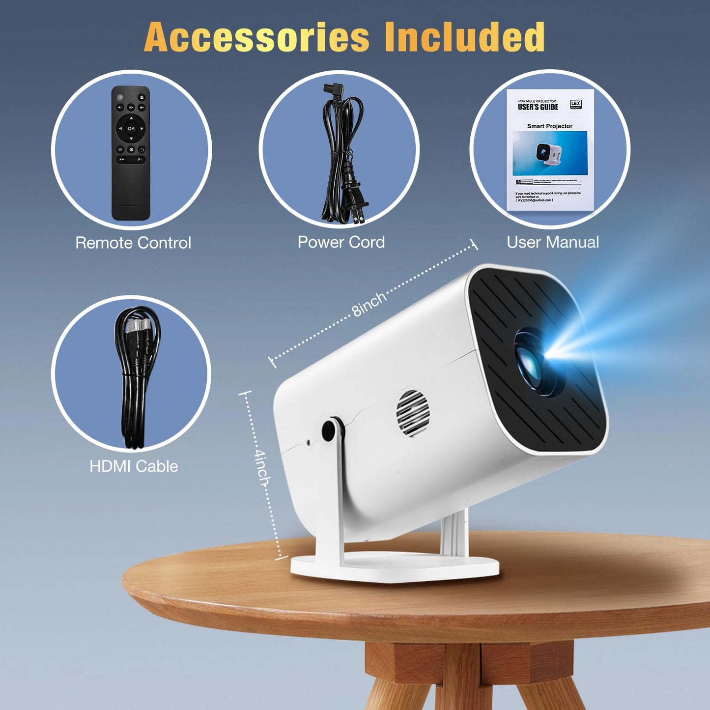 Mini Proyector Inteligente 1080P (WiFi / Bluetooth)