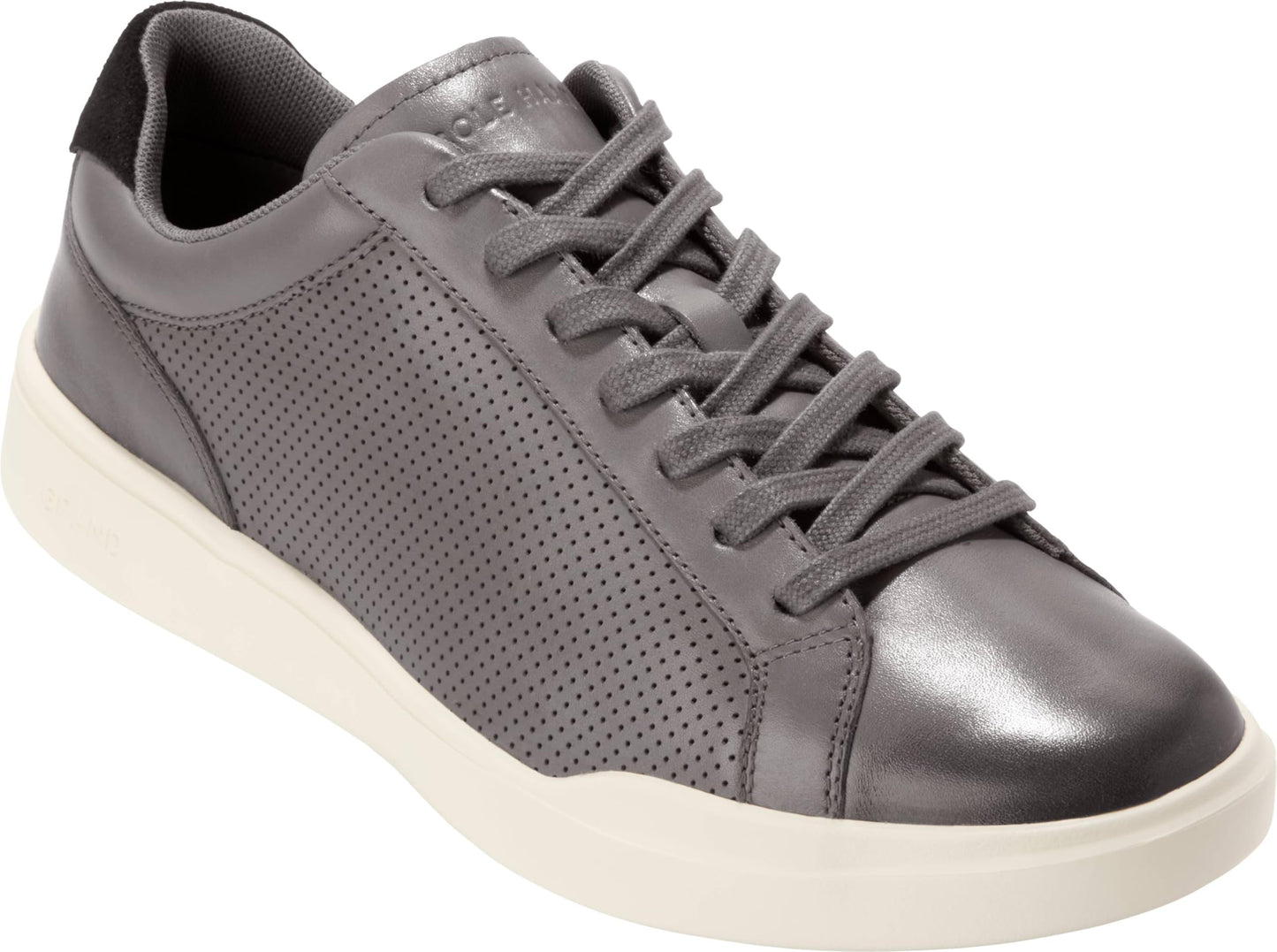 Cole Haan Men's Grand Crosscourt Modern Perf LTT Sneakers, Quiet Shade/Black/Ivory, 8.5-M US