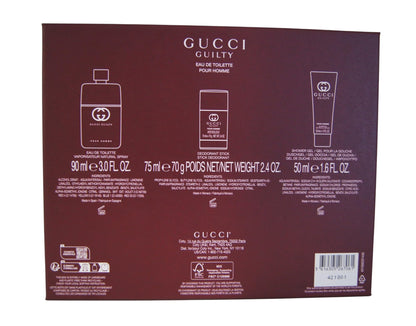 Gucci Guilty Pour Homme EDT Set de 3 Piezas