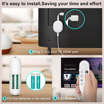 Control Remoto de Repuesto por Voz G9N9N para Google TV (Solo Snow Chromecast)