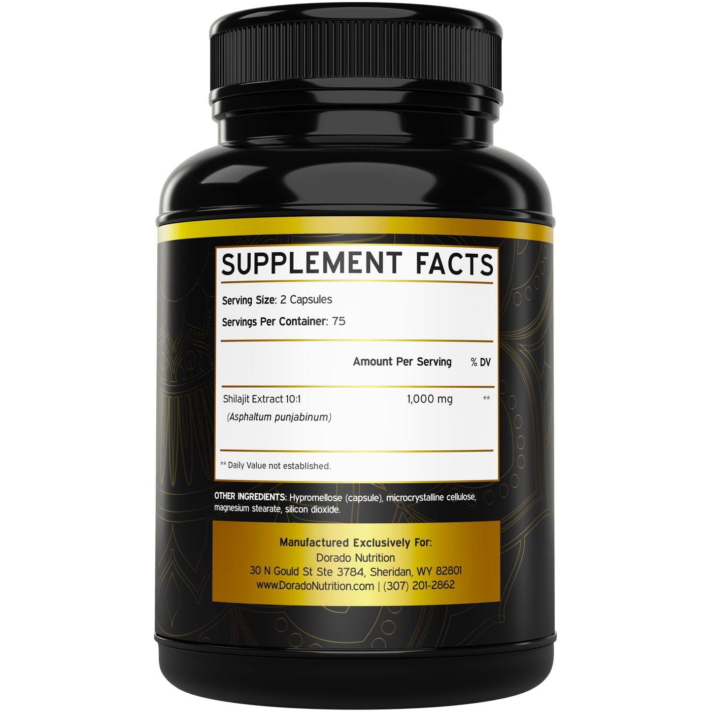 Himalayan Shilajit Cápsulas de Suplemento (Suministro para 75 Días)
