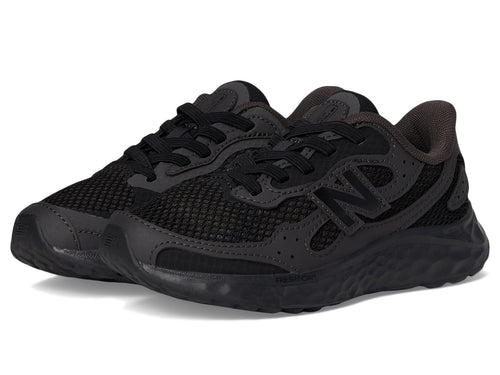 New Balance Kid's Fresh Foam Arishi Lux V1 Bungee Running Shoe, Black/Black Cement