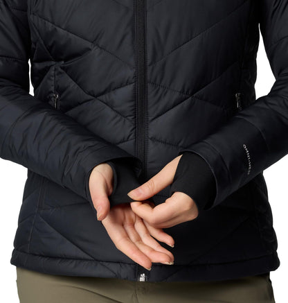 Columbia Chaqueta Acolchada con Capucha para Mujer (Negro / Talla M)