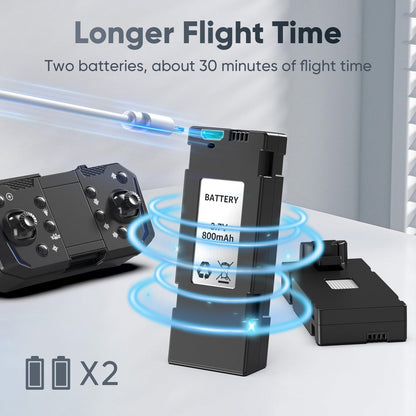 X-shop Dron Plegable con Cámara 1080P (Con 2 Baterías)