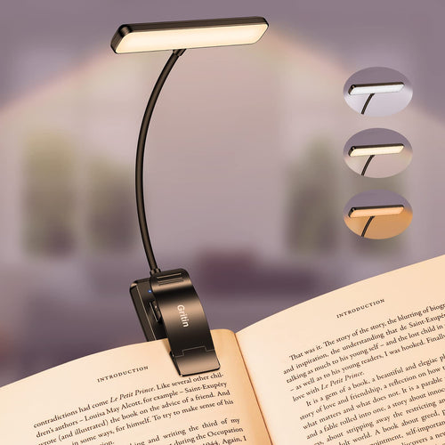 Gritin Luz de Lectura Recargable con Clip (19 LED)