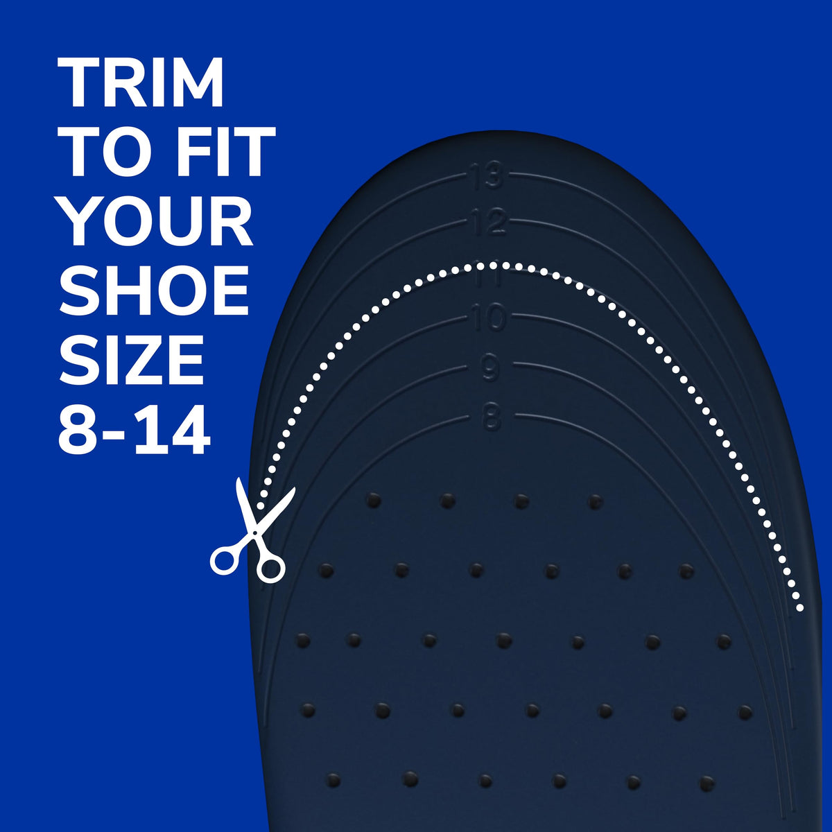Dr. Scholl's Heavy Duty Support Insole Orthotics, Big & Tall, 200lbs+, Wide Feet, Shock Absorbing, Arch Support, Distributes Pressure, Trim to Fit Inserts, Work Boots & Shoes, Men Size 8-14, 2 Pairs