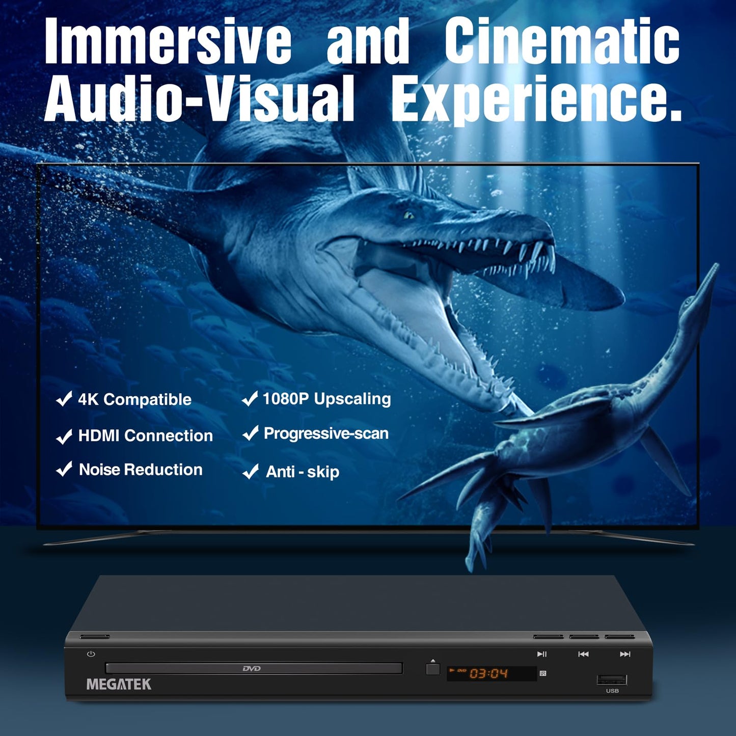 MEGATEK Reproductor de DVD HDMI Multirregión