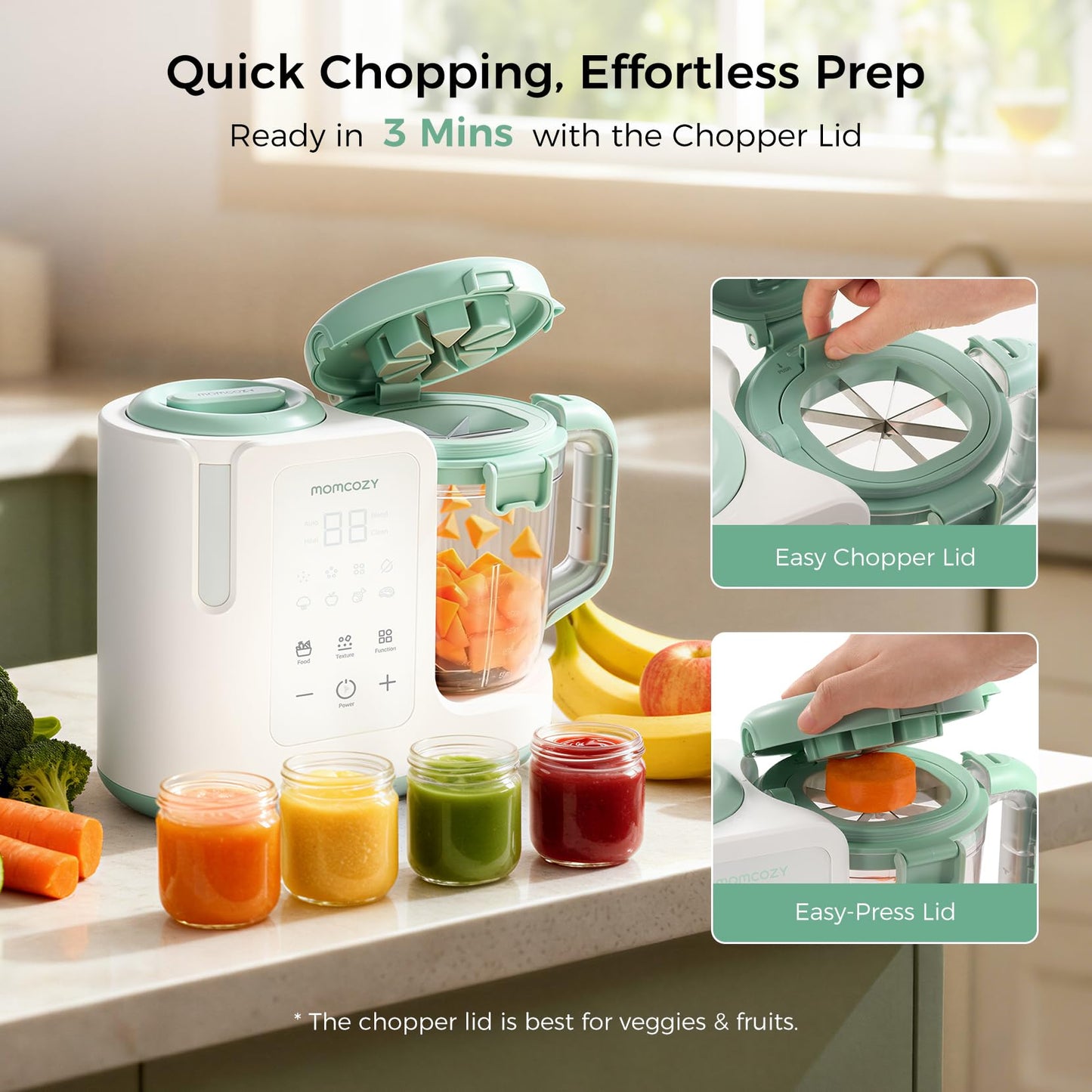 Momcozy AutoMeal Procesador de Alimentos para Bebé (15oz)