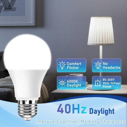 Free2Glow Bombilla de Terapia de Luz de 40Hz (Base E26 / 6000K)