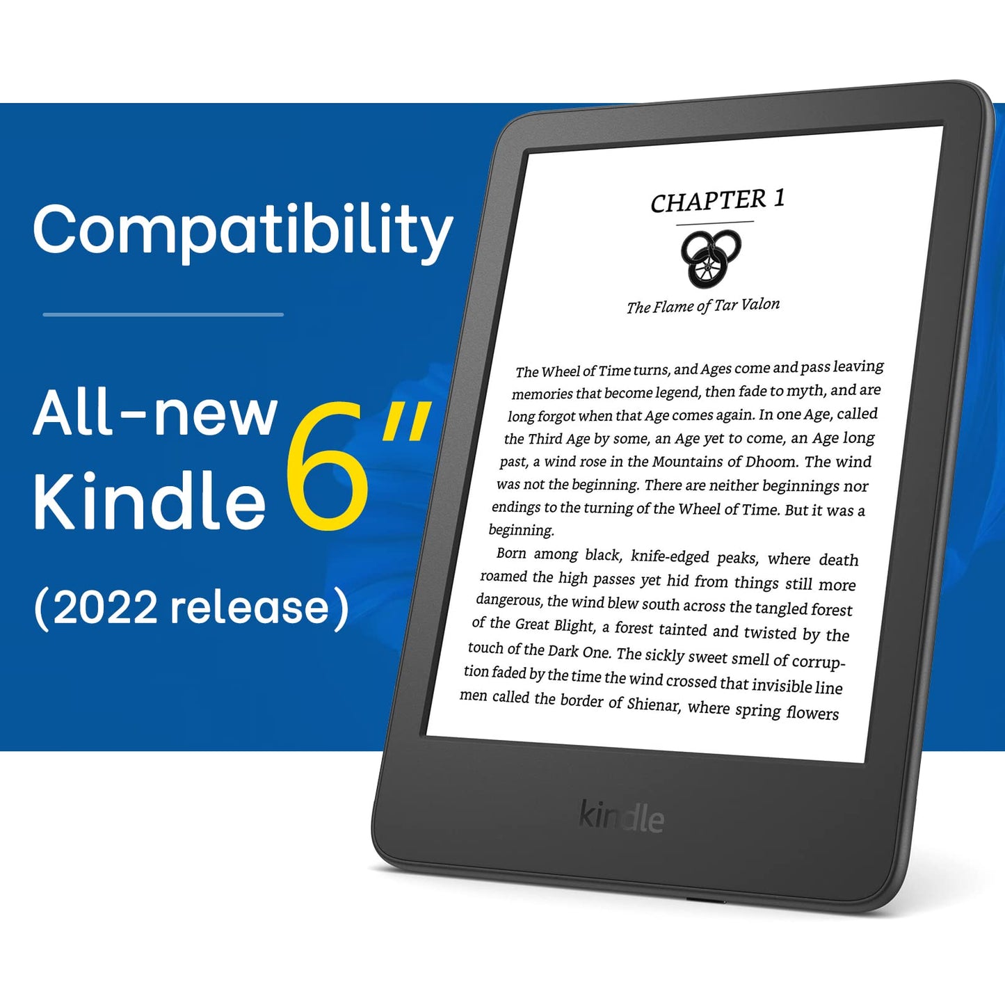 CoBak Funda Inteligente para All New Kindle 6 Pulgadas 2024 y 2022 (Springtime Delight)