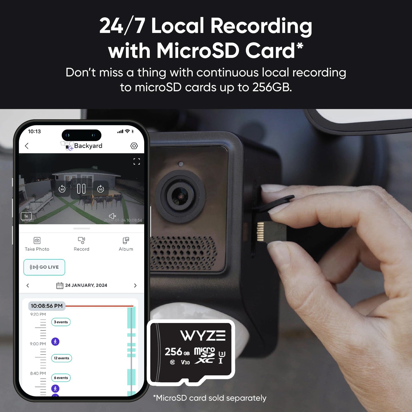 WYZE Cámara Reflector v2 de Seguridad 2K HD