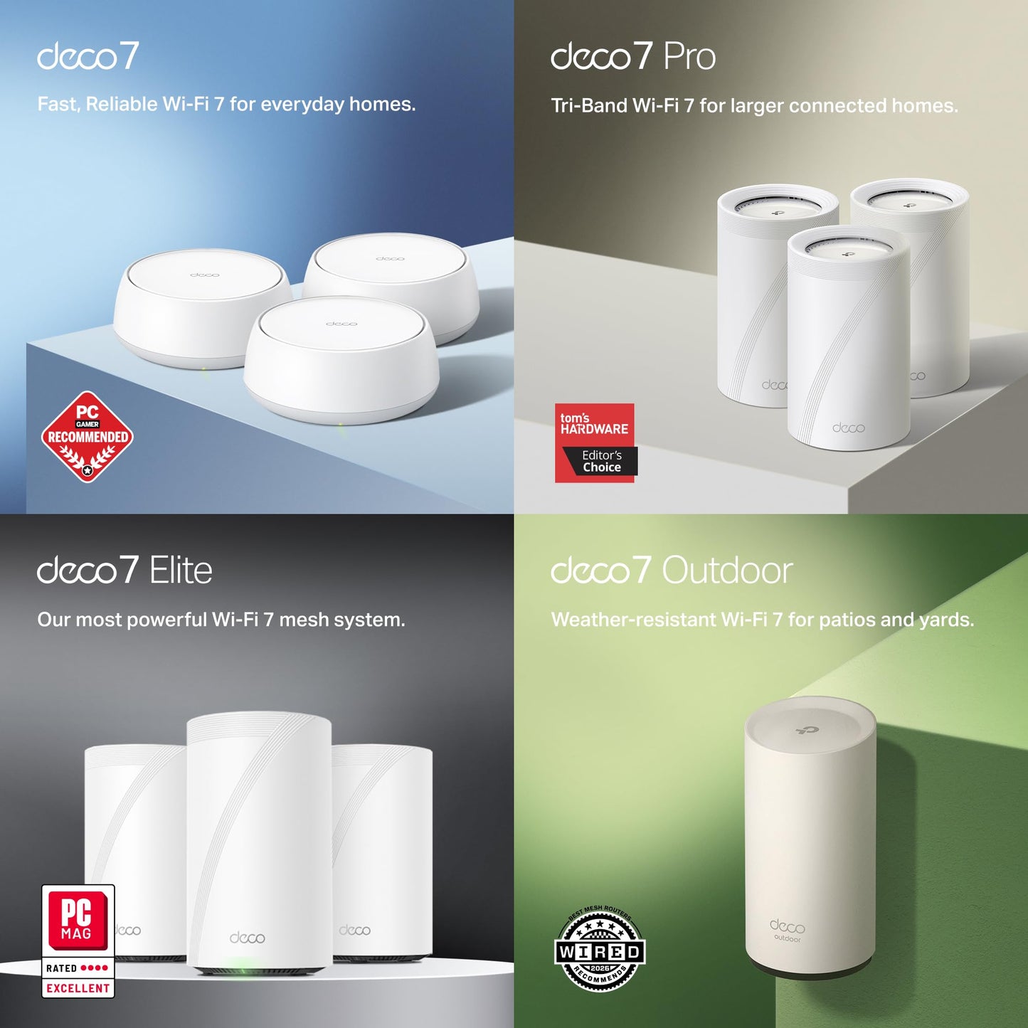 TP-Link Sistema Mesh Wi-Fi 7 Deco 7 BE25 BE5000 (Paquete de 3)