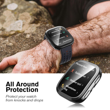 Fintie Fundas Protectoras de Pantalla para Amazfit Bip 6 (Paquete de 3 / Negro, Transparente, Plateado)