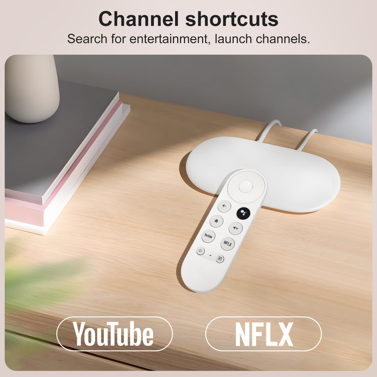Control Remoto de Repuesto por Voz G9N9N para Google TV (Solo Snow Chromecast)