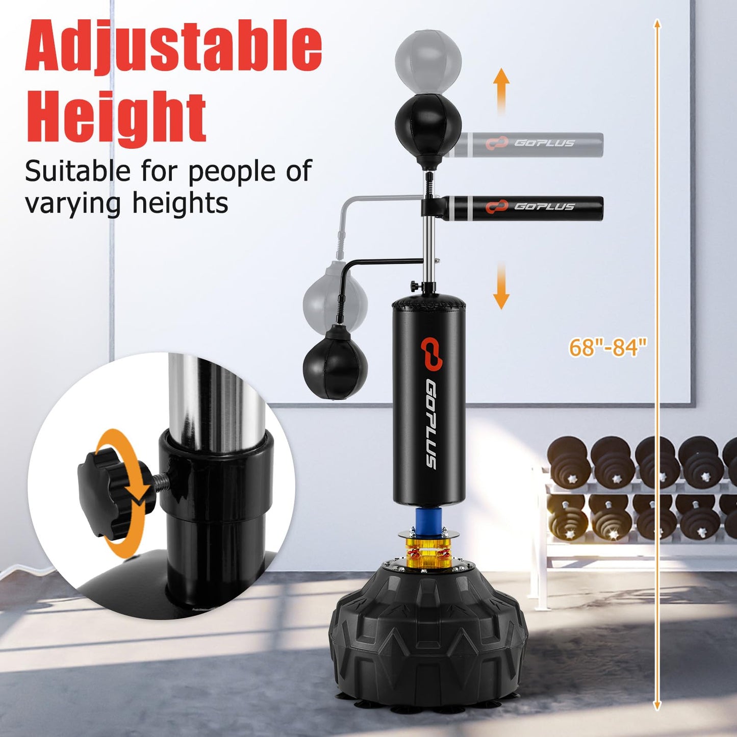 Goplus Entrenador de Velocidad de Boxeo (Altura Ajustable)