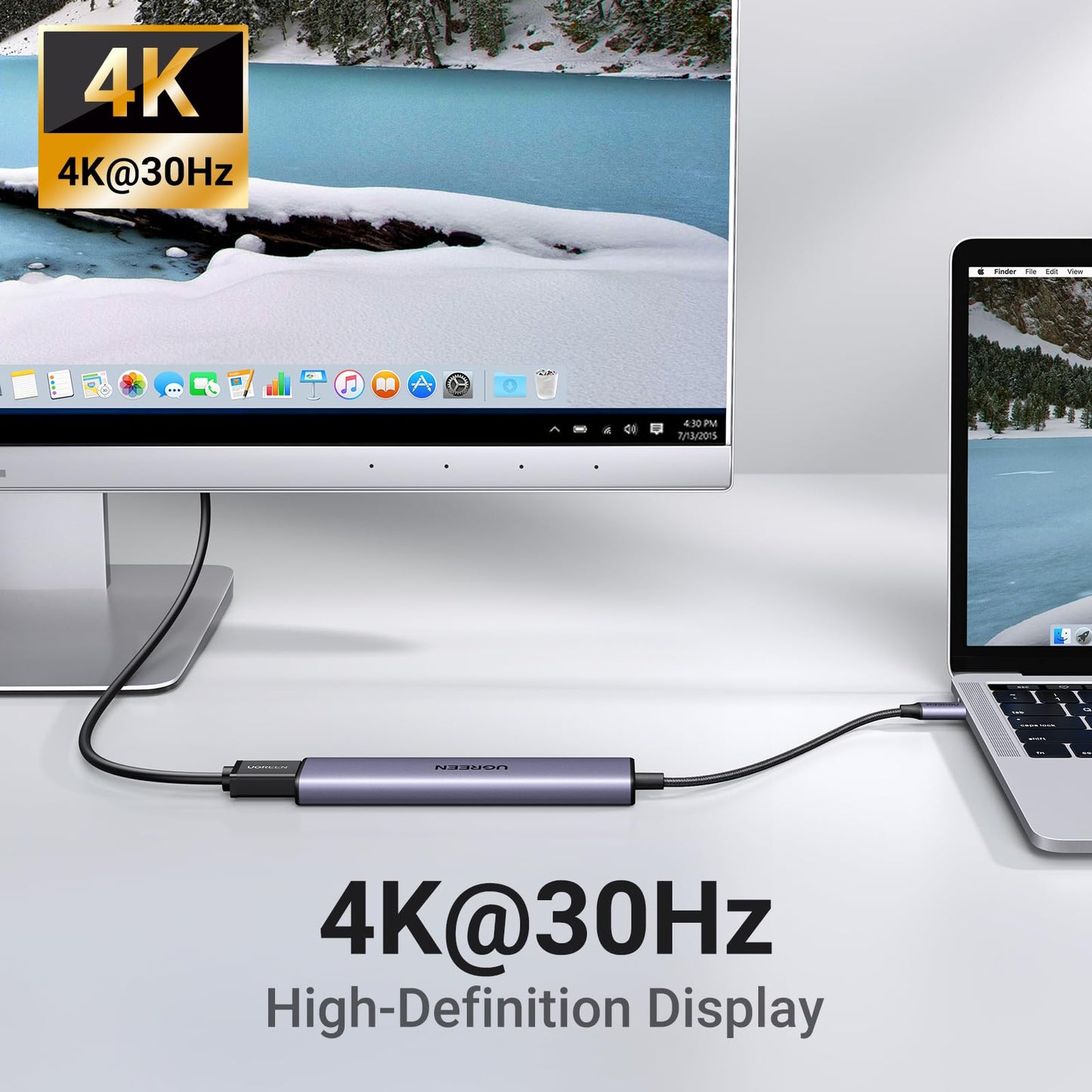 UGREEN Adaptador Multipuerto USB C Hub 5 en 1