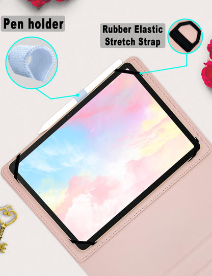 XCHYTECHER Funda con Teclado Universal para Tabletas (Rosa)