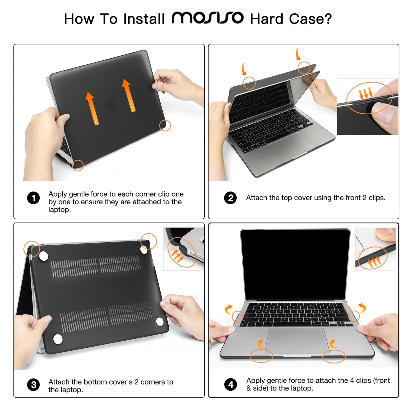 MOSISO Funda Transparente Cristalina para MacBook Air de 13.6 Pulgadas