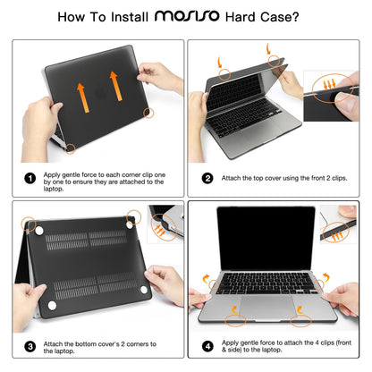 MOSISO Funda Transparente Cristalina para MacBook Air de 13.6 Pulgadas