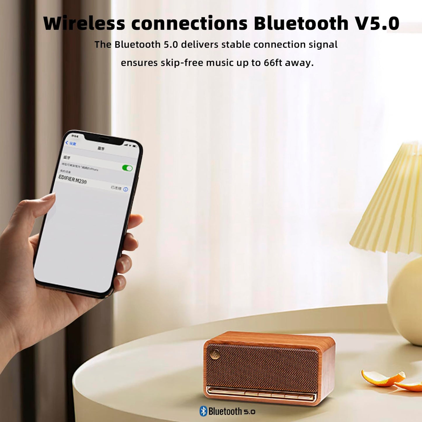 Edifier Altavoz Bluetooth de Madera Retro (Marrón / 20W)
