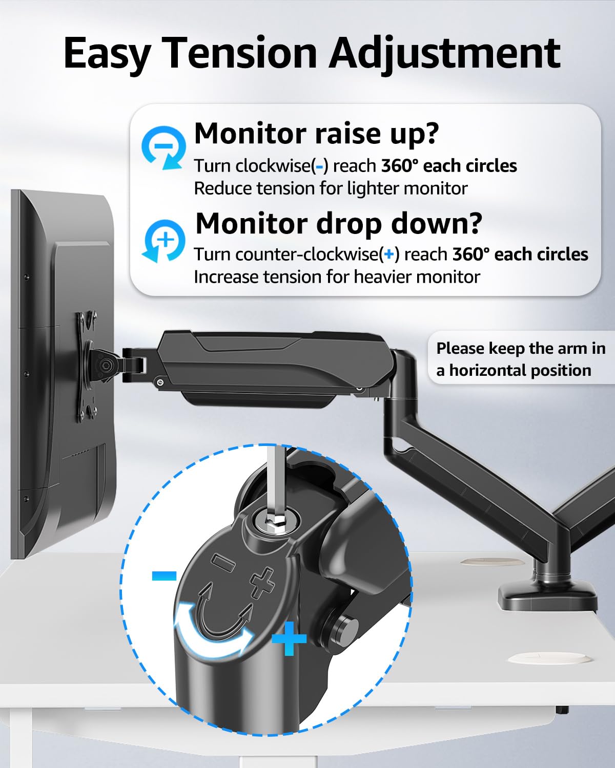 MOUNTUP Soporte para Monitor Dual (Altura Ajustable)