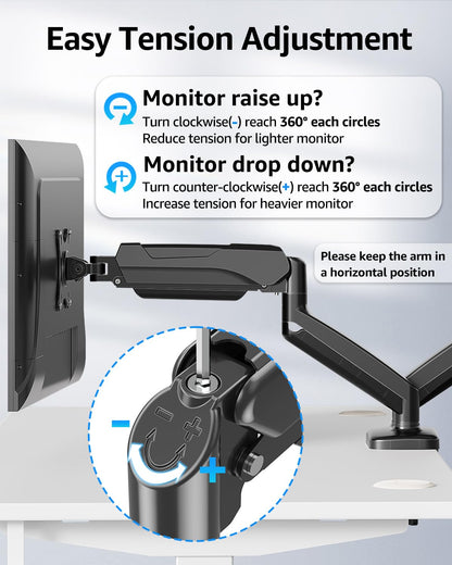 MOUNTUP Soporte para Monitor Dual (Altura Ajustable)