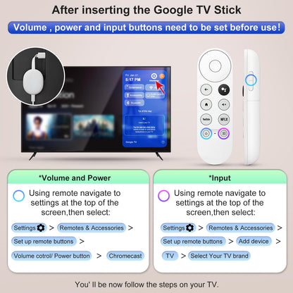 Control Remoto de Repuesto por Voz G9N9N para Google TV (Solo Snow Chromecast)