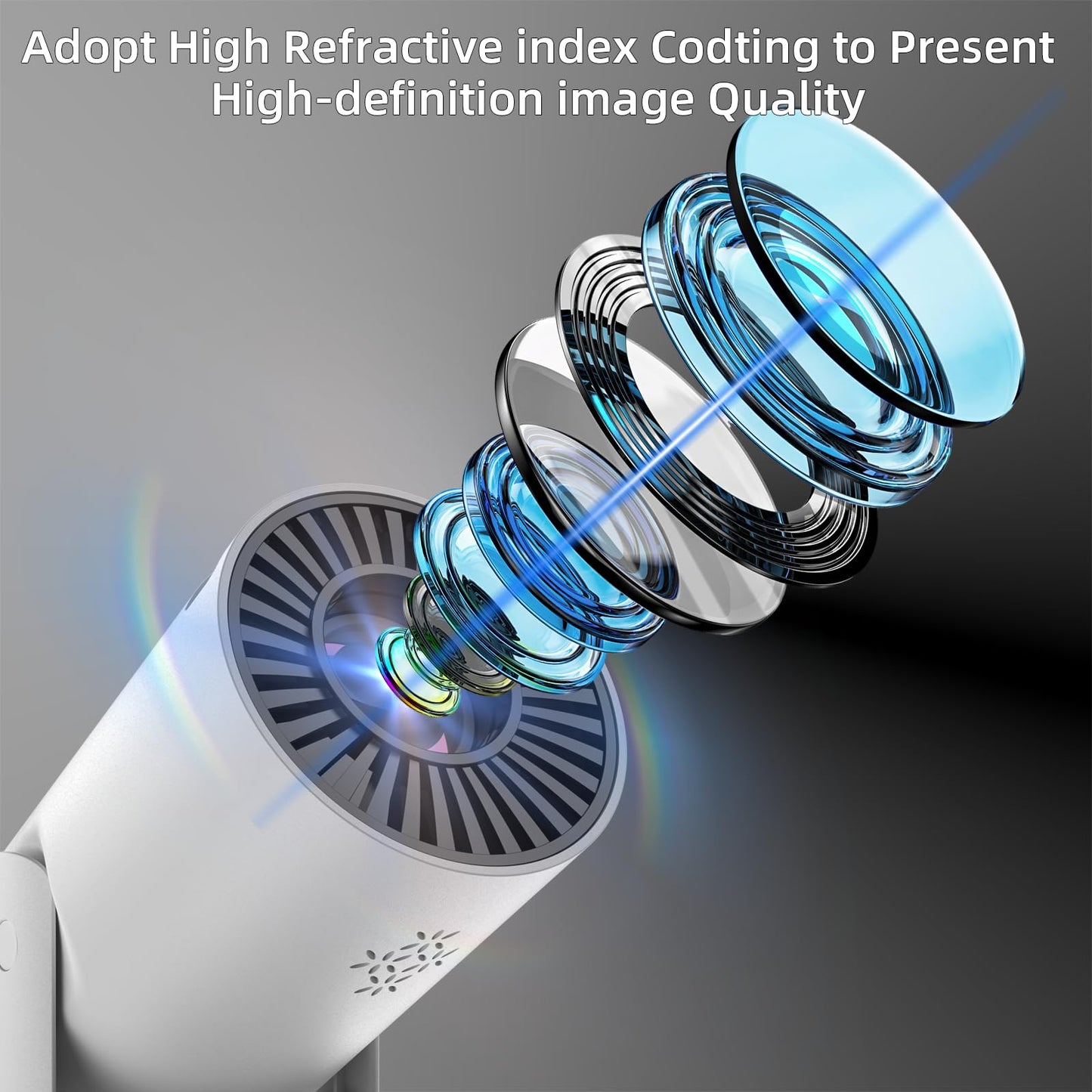 Mini Proyector de Video Inalámbrico Q5 mate (Resolución 1080P / Soporte 4K)