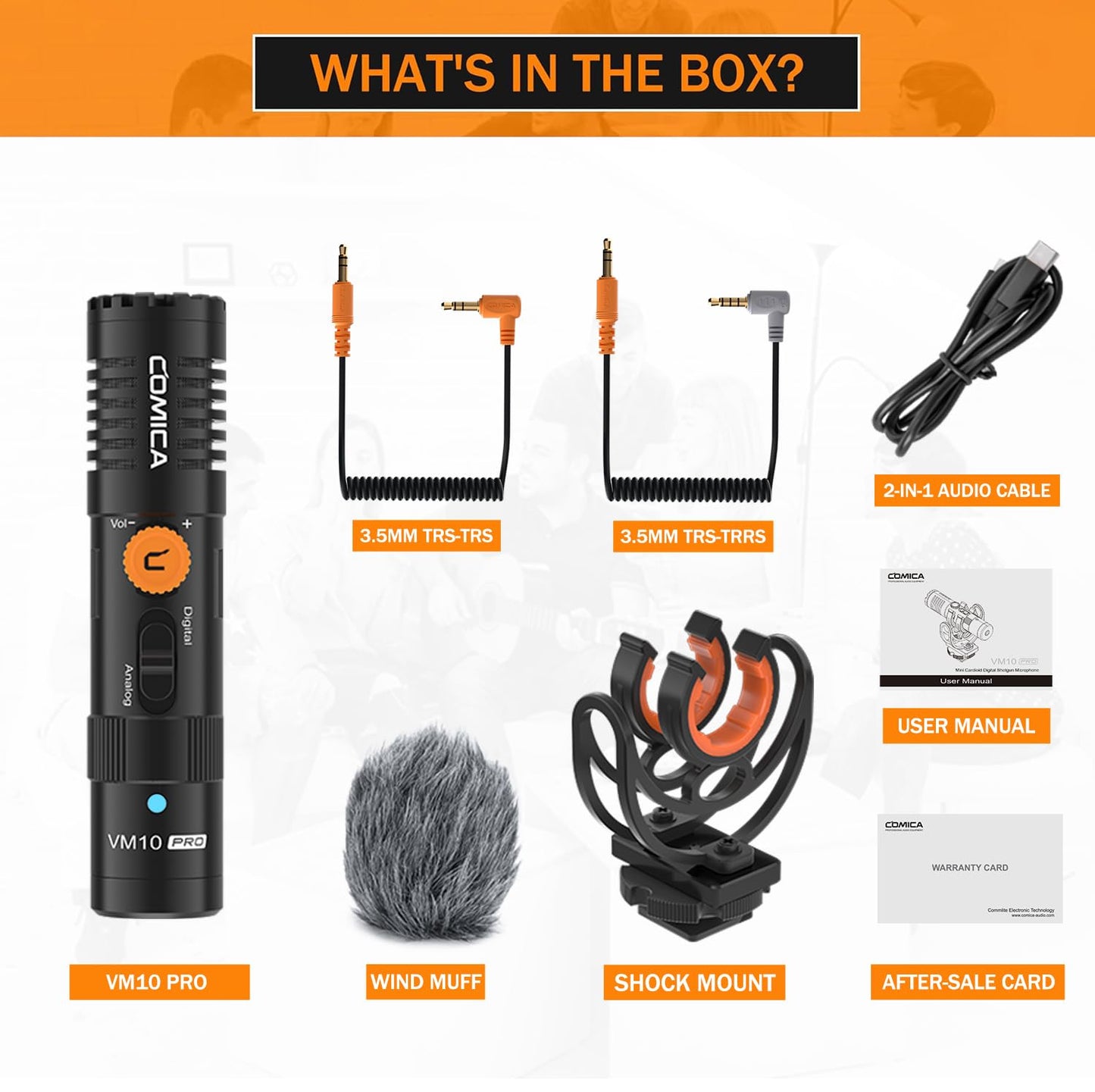 COMICA VM10 PRO Universal Video Microphone - Adjustable Gain, USB C Digital Output, Monitoring - Shotgun Mic for Camera, Smartphone, Tablet, PC - Ideal for Vlogging, Live Streaming, and Recording