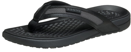 Crocs Men's Yukon Sport LR Lightweight Flip Flop Sandals, Black/Slate Grey