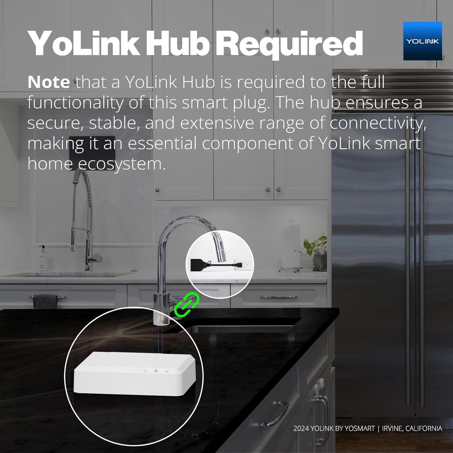YoLink Enchufe Inteligente de Energía para Exteriores (1800W / 15A)
