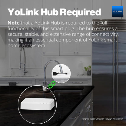 YoLink Enchufe Inteligente de Energía para Exteriores (1800W / 15A)