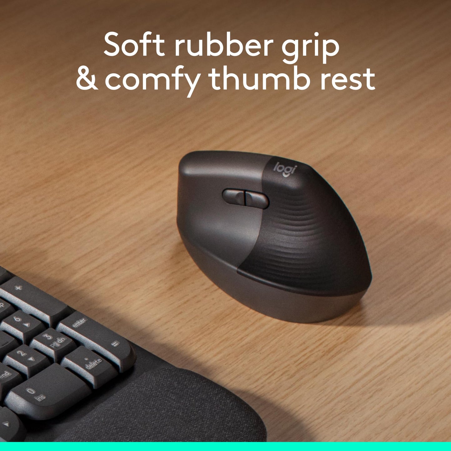 Logitech Ratón Ergonómico Vertical Lift (Inalámbrico / Grafito)