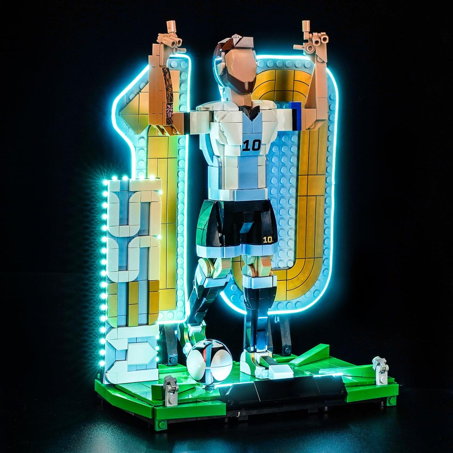 LocoLee Kit de Luces LED para Lego Lionel Messi (Compatible con 43015)
