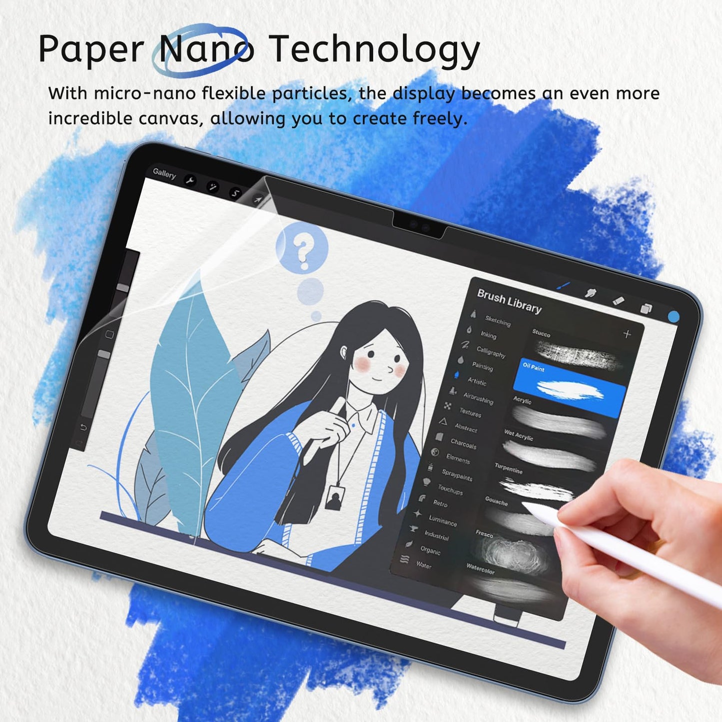 MOBDIK 2 Pack Paperfeel Screen Protector Compatible with iPad A16 11th/10th Generation 2025/2022 & iPad Air 11 M4/M3/M2 2026/2025/2024, Crafted for Natural Writing, Anti Glare, Easy Installation