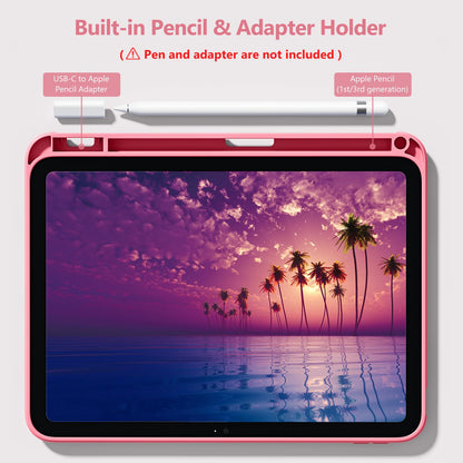 Wenlaty Funda Protectora Plegable para iPad (Rosa Sandía)