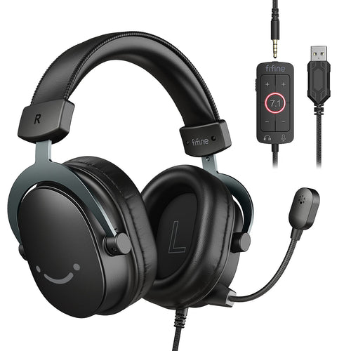 FIFINE Auriculares para Juegos con Cable AmpliGame H9 (Negro)