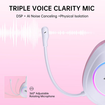 AOC Auriculares Inalámbricos para Juegos (Rosa)