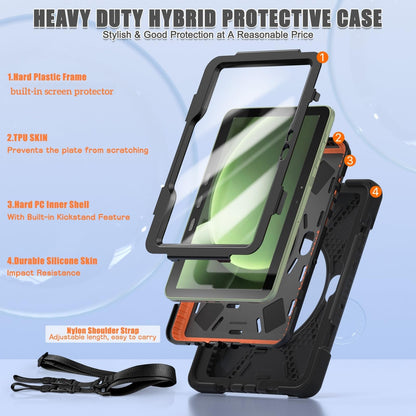 ZenRich Rugged Case for Galaxy Tab Active 5 Pro/Active 4 Pro 10.1-Inch, Full-Body Shockproof Protective Case with 360 Rotating Kickstand Hand Strap Shoulder Belt