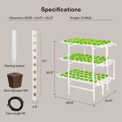VIVOSUN Sistema de Cultivo Hidropónico de Jardinería