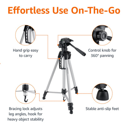 Amazon Basics 60-inch Lightweight DSLR Tripod with Bag, Black